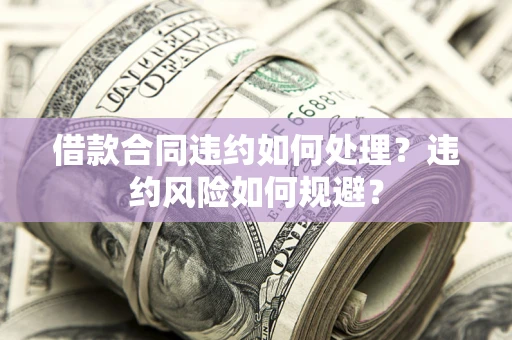 济南借款合同违约如何处理？违约风险如何规避？