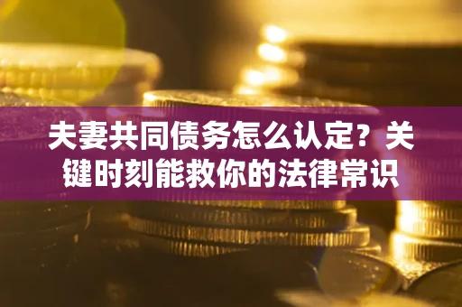 济南夫妻共同债务怎么认定？关键时刻能救你的法律常识