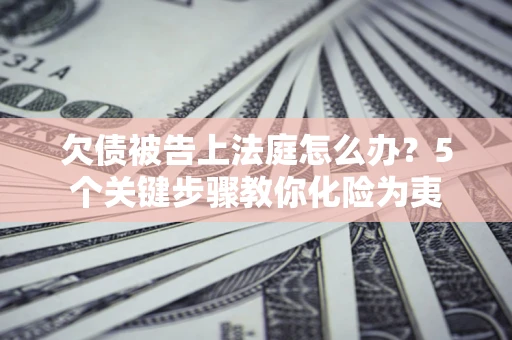 济南欠债被告上法庭怎么办？5个关键步骤教你化险为夷